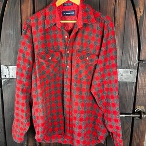 Wool buffalo check shirt  Xl